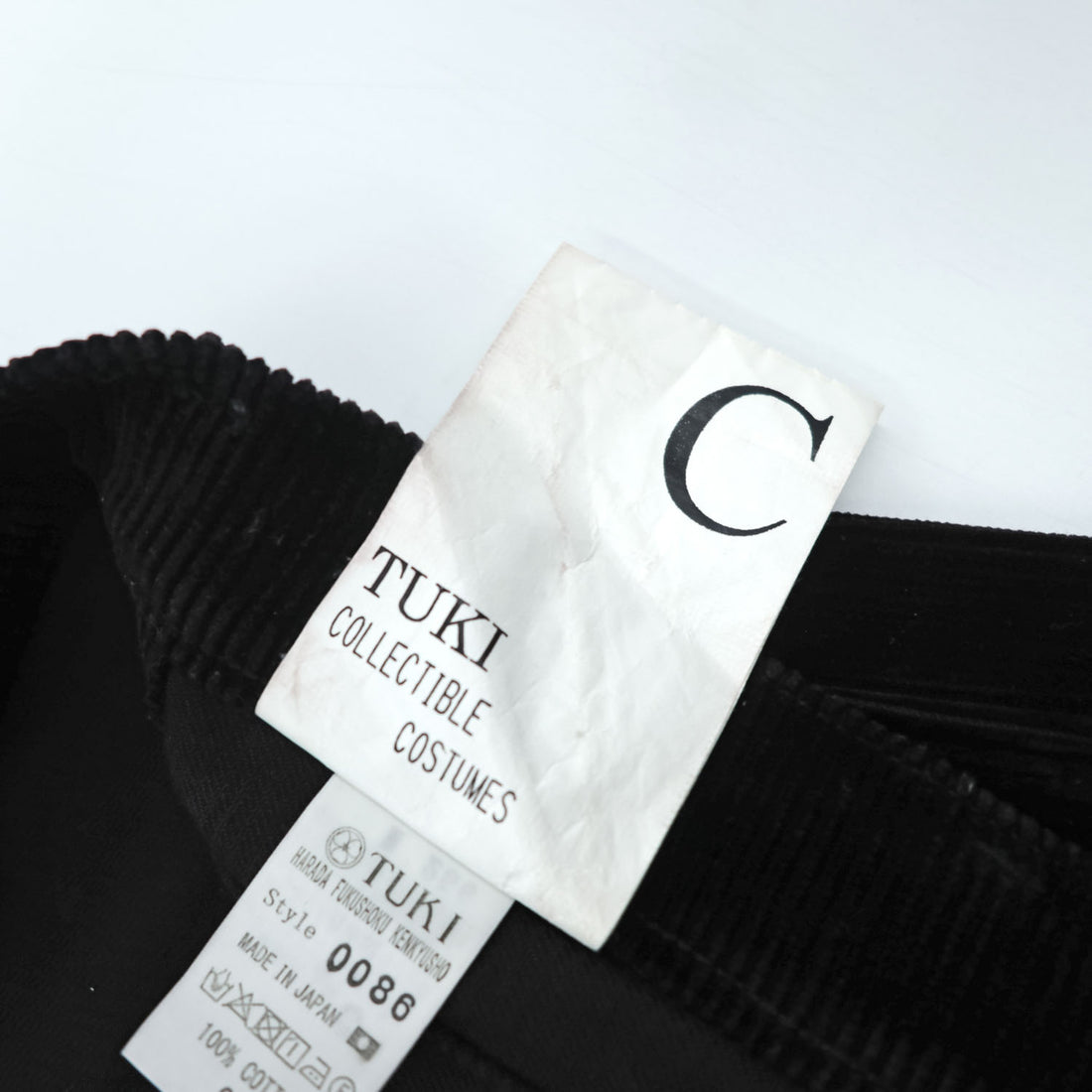 TUKI 日本製 ワイド コーデュロイ ワークパンツ M ブラック 太畝 0086 PATCHED WORK PANTS