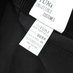 TUKI 日本製 ワイド コーデュロイ ワークパンツ M ブラック 太畝 0086 PATCHED WORK PANTS