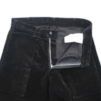 TUKI 日本製 ワイド コーデュロイ ワークパンツ M ブラック 太畝 0086 PATCHED WORK PANTS