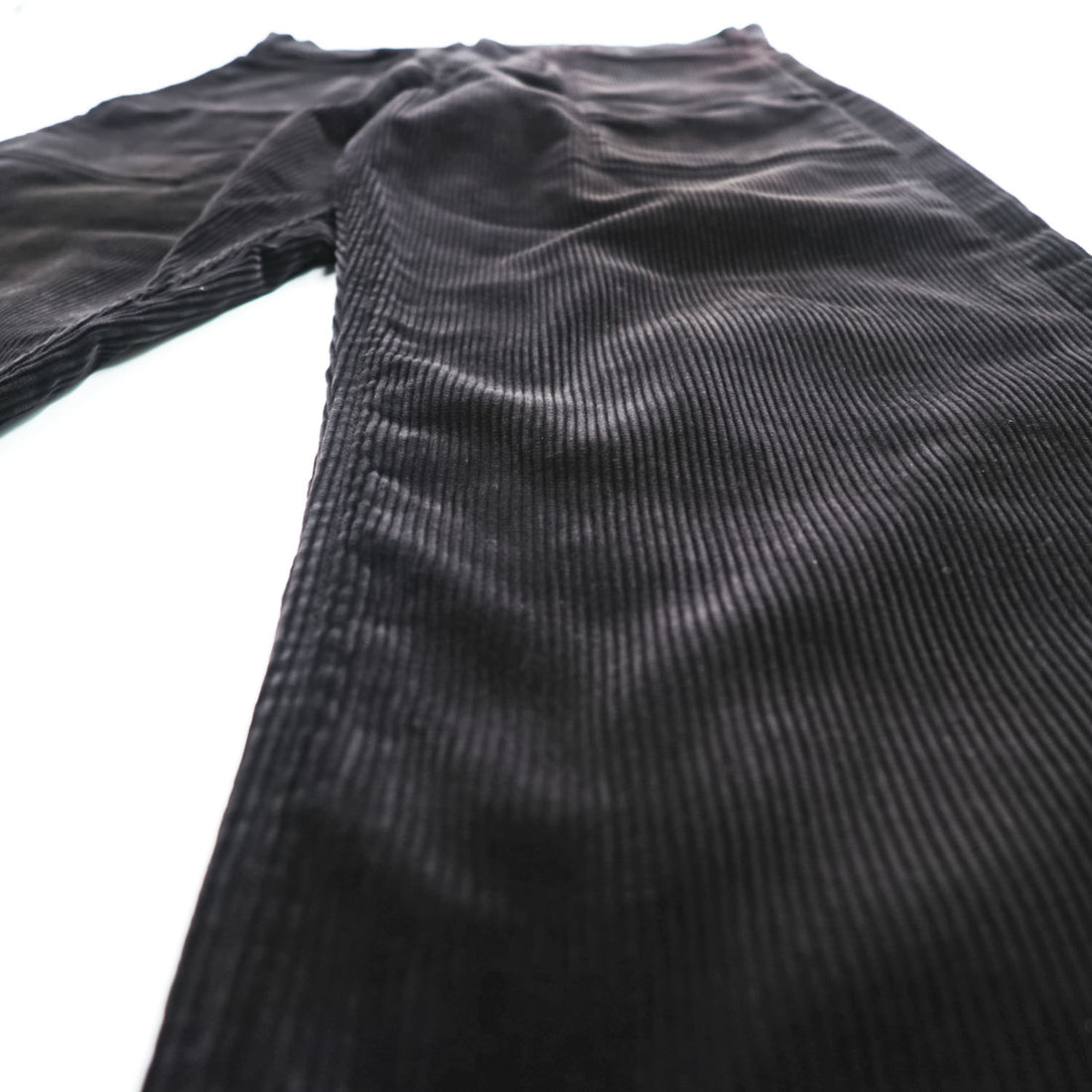 TUKI 日本製 ワイド コーデュロイ ワークパンツ M ブラック 太畝 0086 PATCHED WORK PANTS