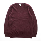 L.L.Bean カシミヤ100% Vネックニット セーター M ボルドー 501184