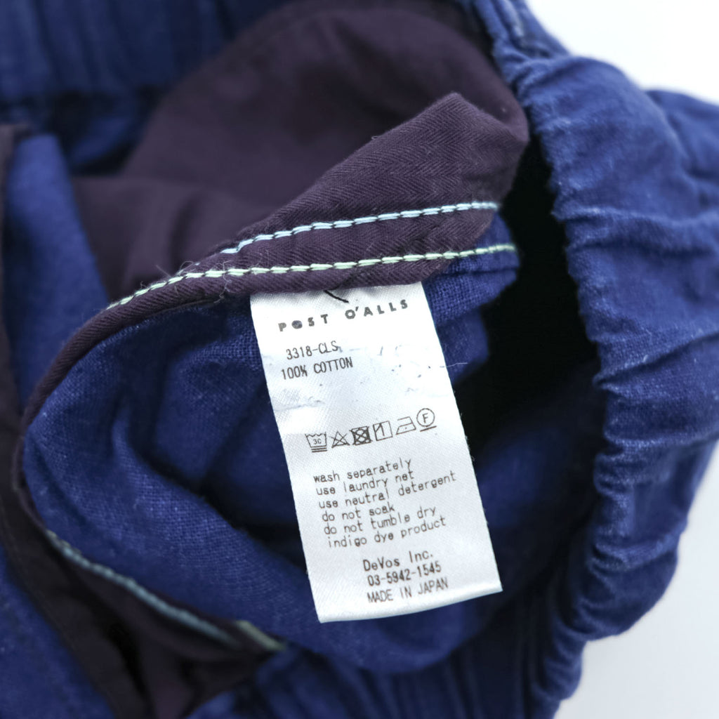 POST OVERALLS 日本製 E-Z Travail Pants イージートラベイルパンツ M ブルー コットン 3318-CLS