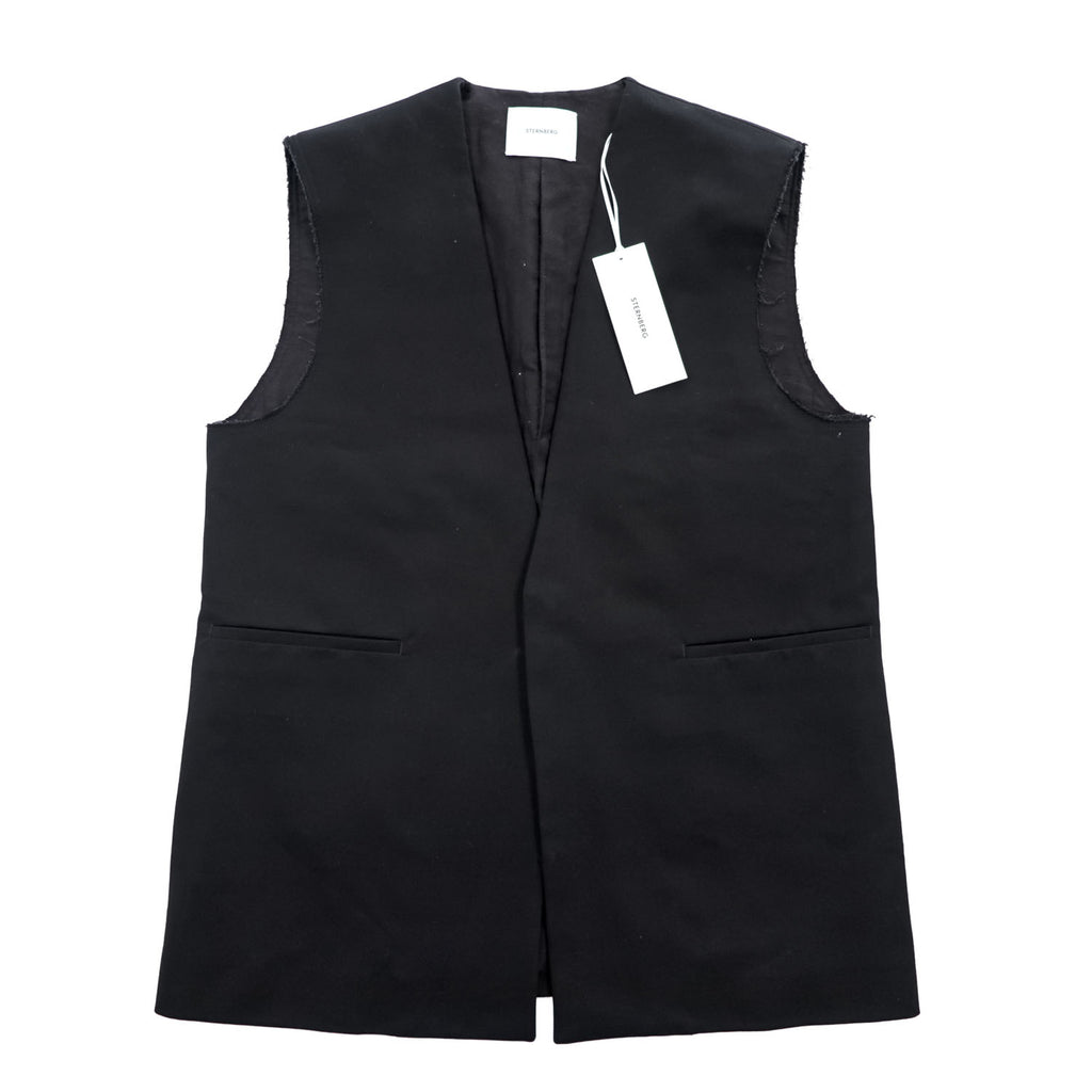 STERNBERG テーラード ジレ TAILORED GILET ベスト S ブラック カットオフ 991631 未使用品
