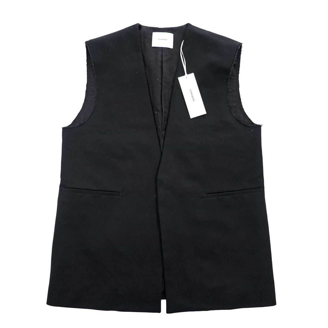 STERNBERG テーラード ジレ TAILORED GILET ベスト S ブラック カットオフ 991631 未使用品