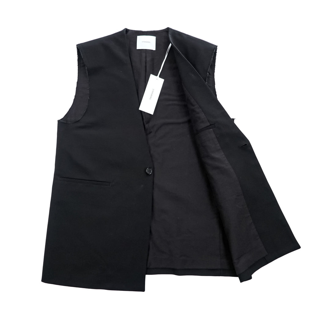 STERNBERG テーラード ジレ TAILORED GILET ベスト S ブラック カットオフ 991631 未使用品