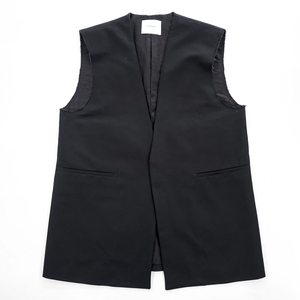 STERNBERG テーラード ジレ TAILORED GILET ベスト S ブラック カットオフ 991631 未使用品