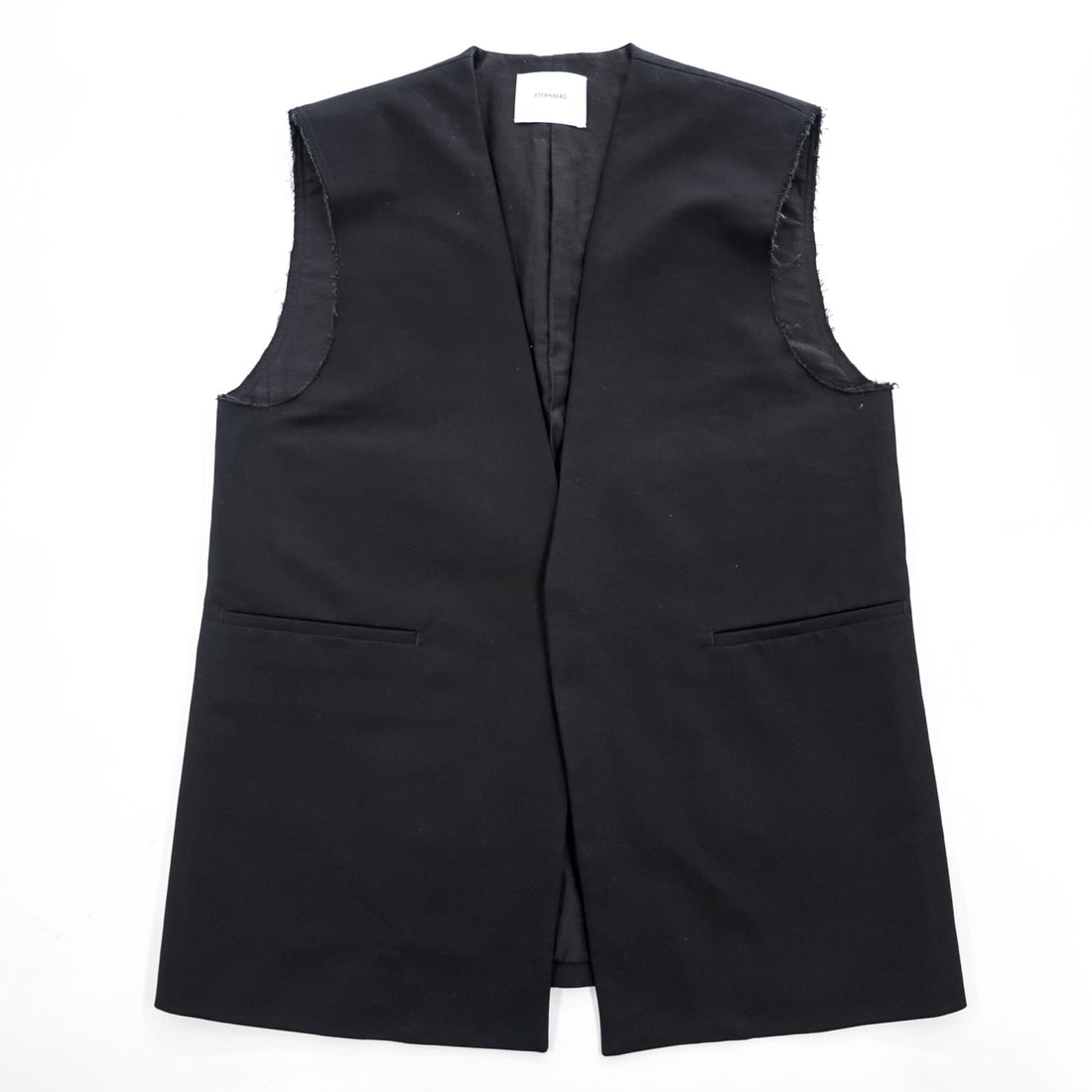 STERNBERG テーラード ジレ TAILORED GILET ベスト S ブラック カットオフ 991631 未使用品