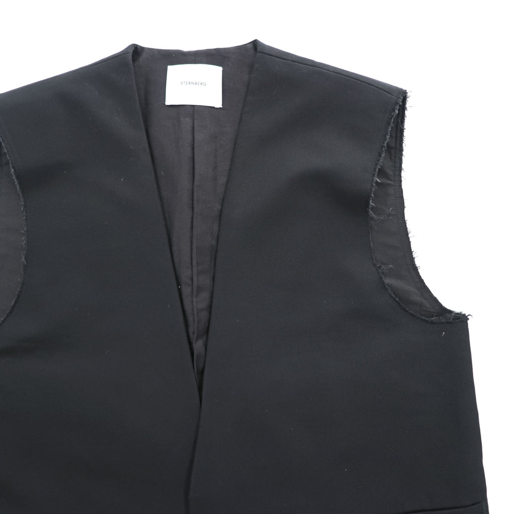 STERNBERG テーラード ジレ TAILORED GILET ベスト S ブラック カットオフ 991631 未使用品