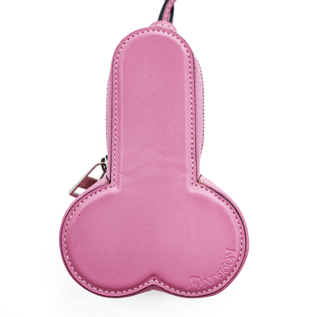 JW ANDERSON レザー ショルダーポーチ ピンク PENIS COIN PURSE ストラップ コインケース ネックレス