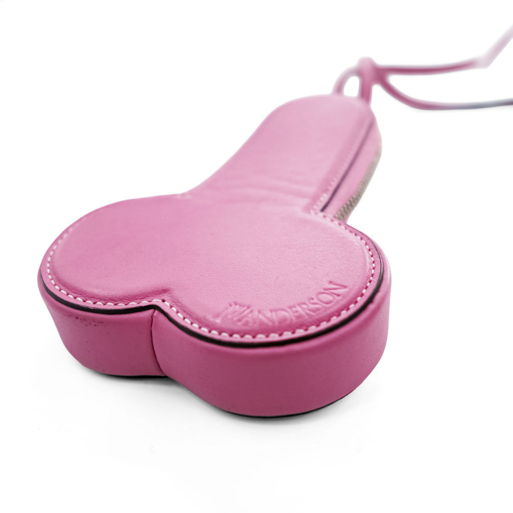 JW ANDERSON レザー ショルダーポーチ ピンク PENIS COIN PURSE ストラップ コインケース ネックレス