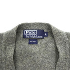Polo Ralph Lauren 90年代 ヴィンテージ Vネック ニット カーディガン L スモールポニー ロゴ 刺繍