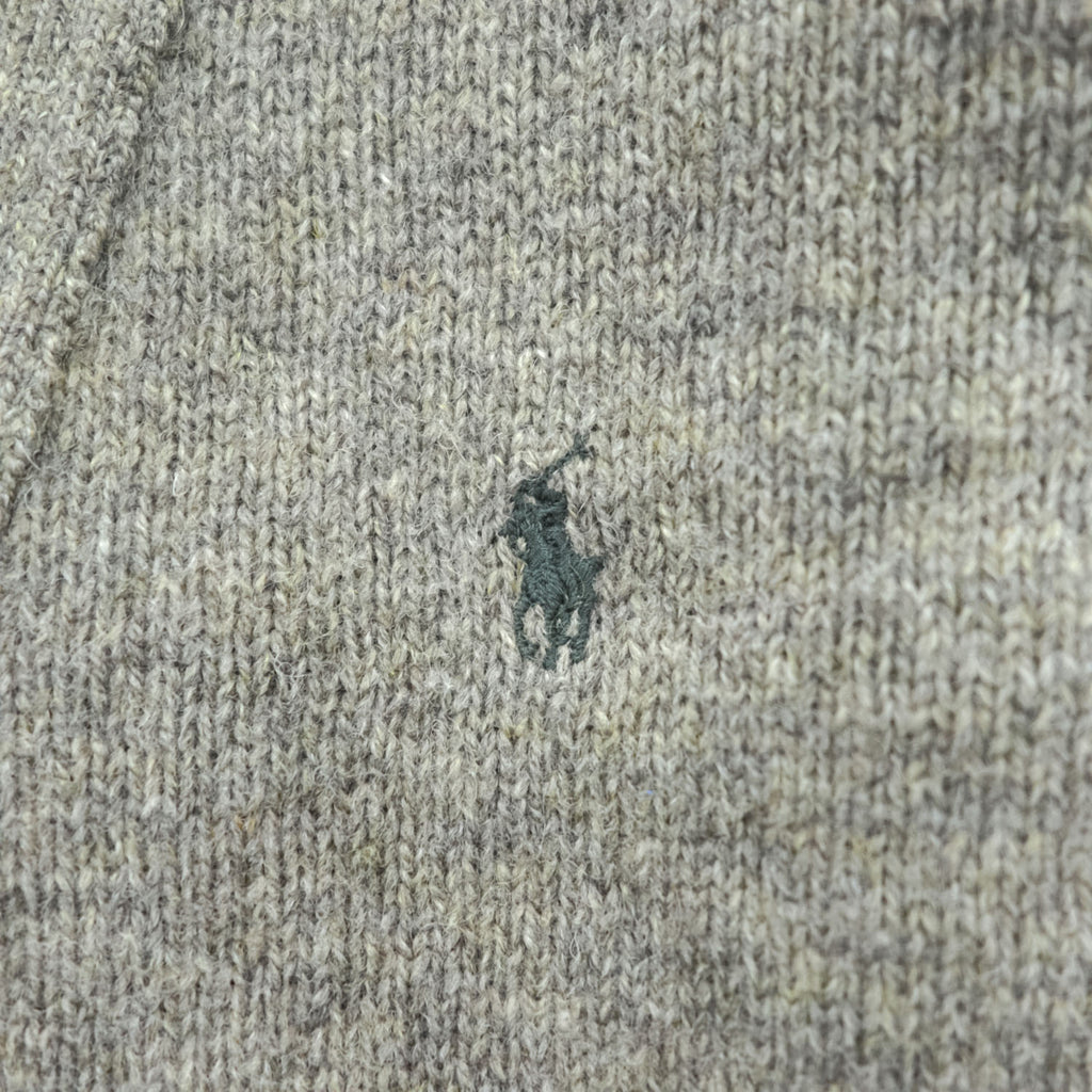 Polo Ralph Lauren 90年代 ヴィンテージ Vネック ニット カーディガン L スモールポニー ロゴ 刺繍