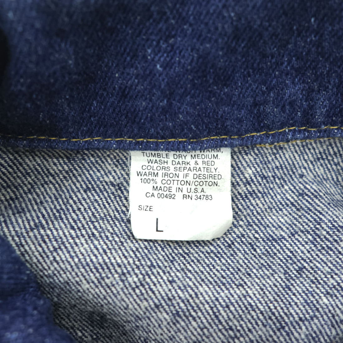 Lee 90年代 USA製 ヴィンテージ デニムジャケット Gジャン L インディゴ ブルー 濃紺 220-5089