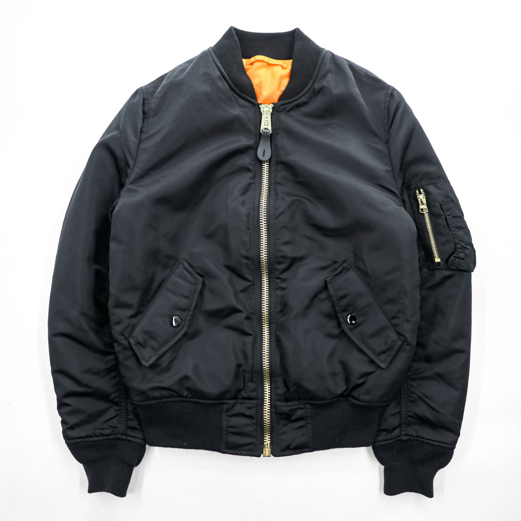 ALPHA INDUSTRIES リバーシブル MA-1 フライトジャケット M ブラック オレンジ 中綿