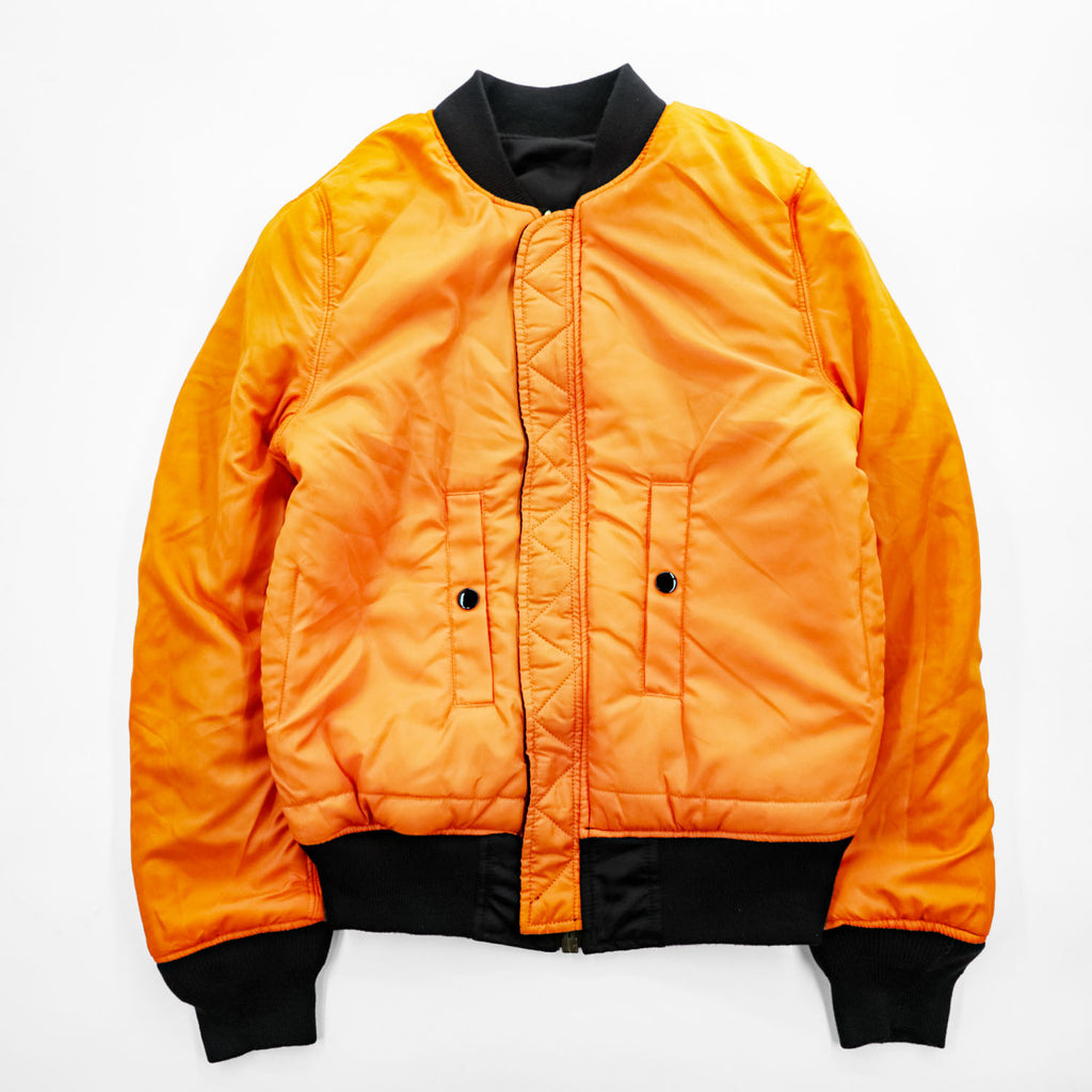 ALPHA INDUSTRIES リバーシブル MA-1 フライトジャケット M ブラック オレンジ 中綿