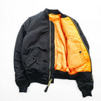 ALPHA INDUSTRIES リバーシブル MA-1 フライトジャケット M ブラック オレンジ 中綿