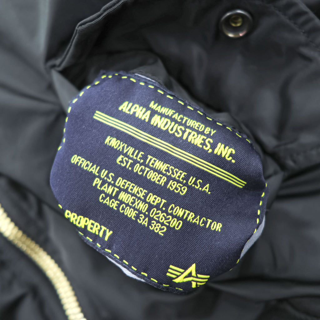 ALPHA INDUSTRIES リバーシブル MA-1 フライトジャケット M ブラック オレンジ 中綿