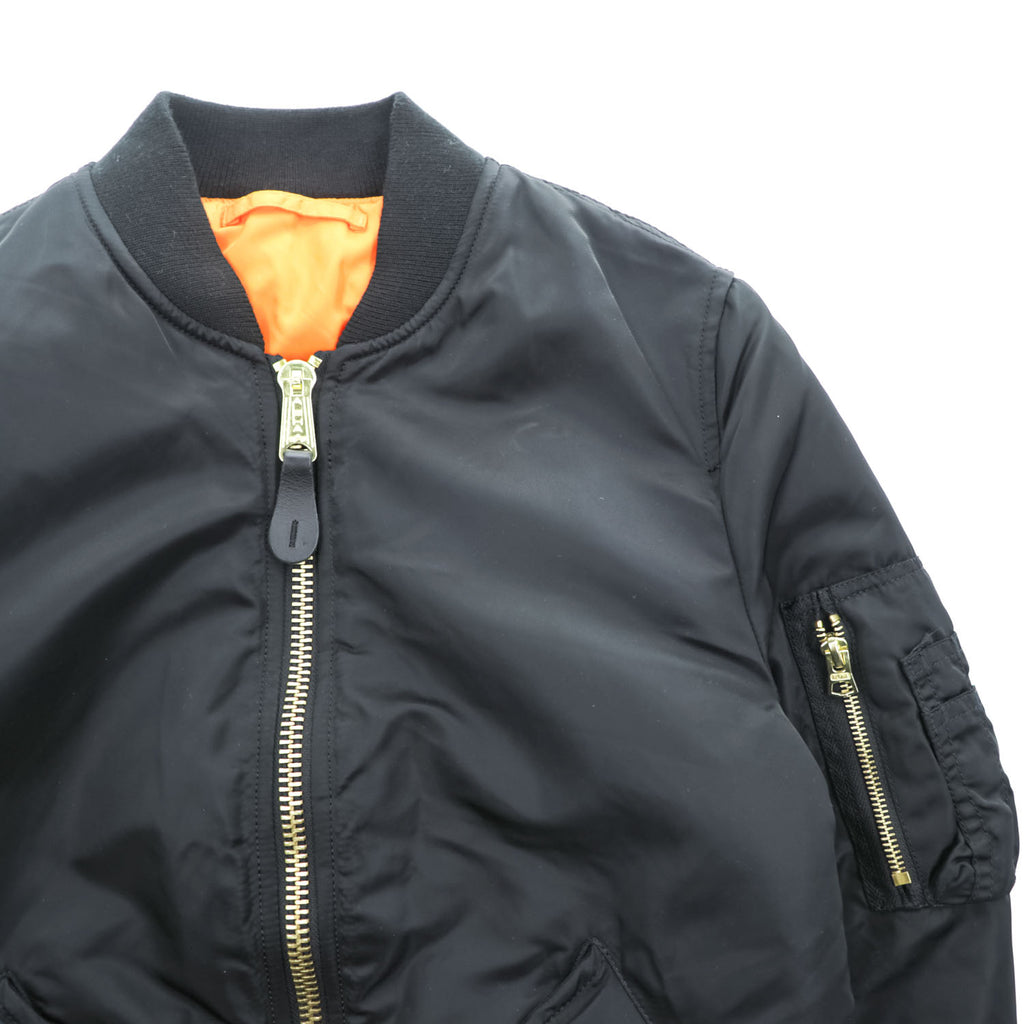 ALPHA INDUSTRIES リバーシブル MA-1 フライトジャケット M ブラック オレンジ 中綿