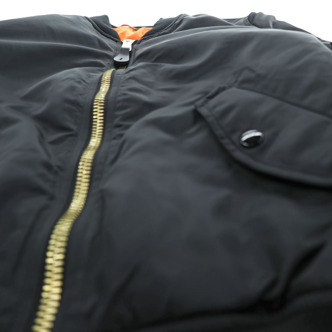 ALPHA INDUSTRIES リバーシブル MA-1 フライトジャケット M ブラック オレンジ 中綿