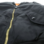 ALPHA INDUSTRIES リバーシブル MA-1 フライトジャケット M ブラック オレンジ 中綿