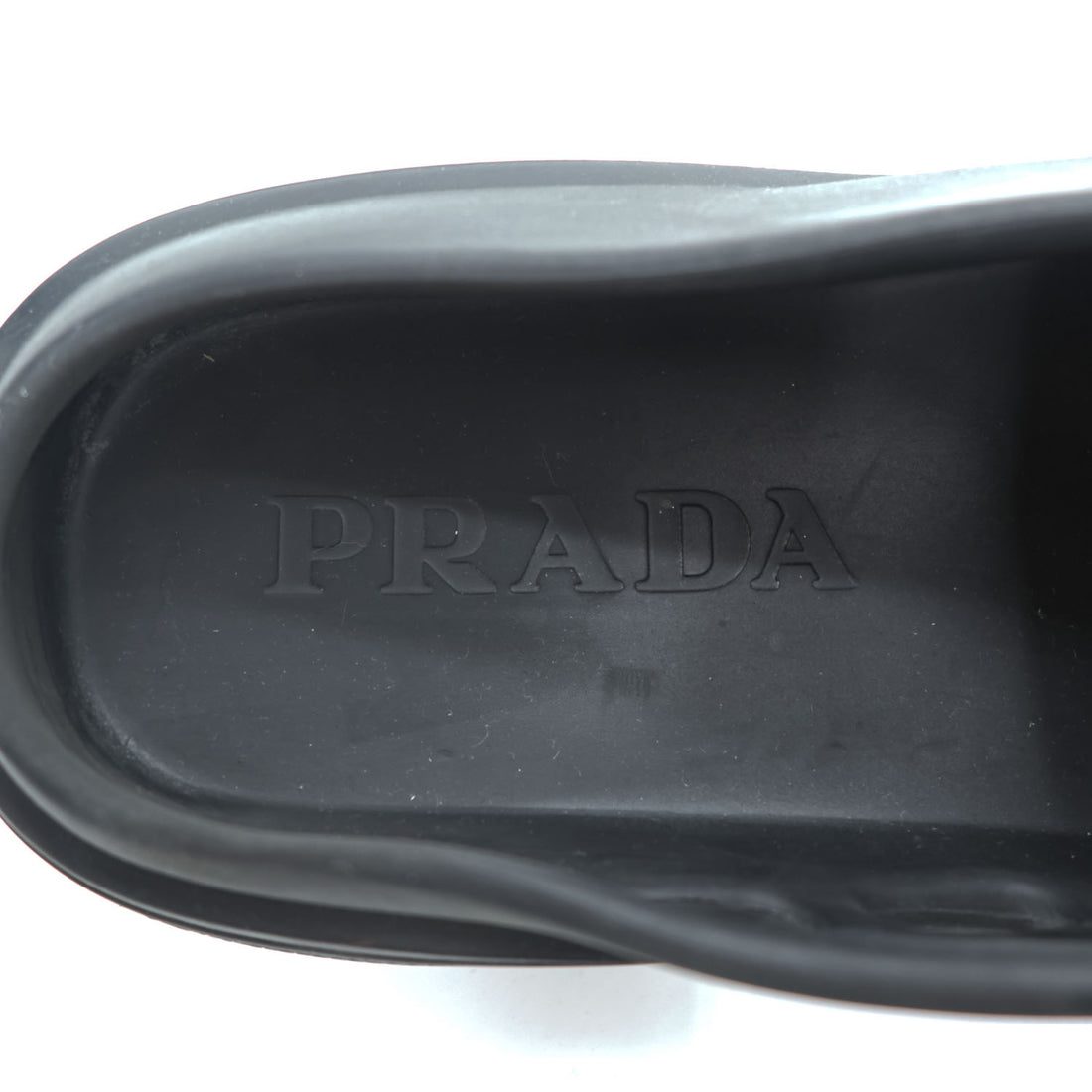PRADA サンダル ラバースリッポン シューズ 27cm ブラック ミュール イタリア製