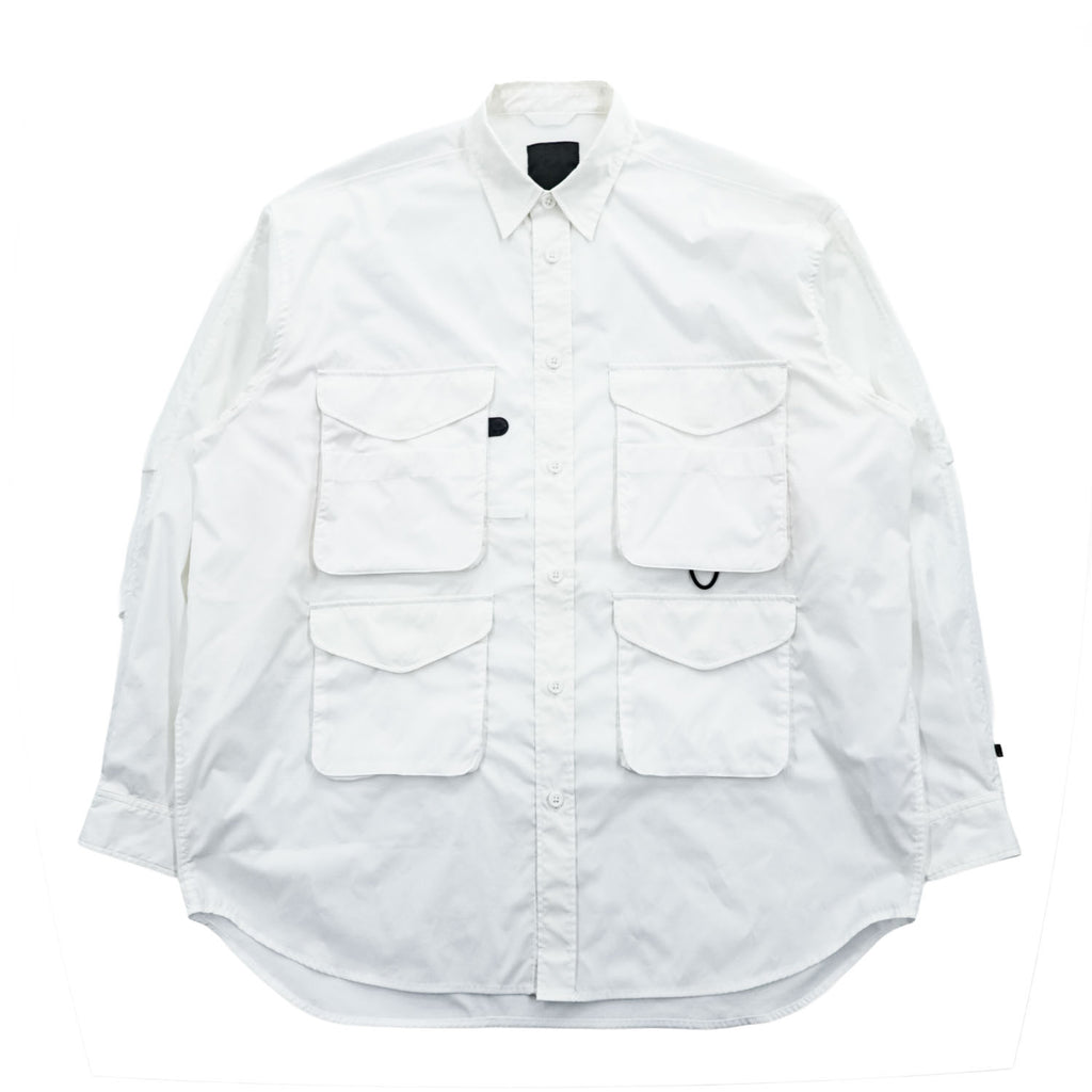 DAIWA PIER39 長袖 マルチポケット フィールドシャツ MULCH POCKET FIELD SHIRTS M ホワイト BE-84020W