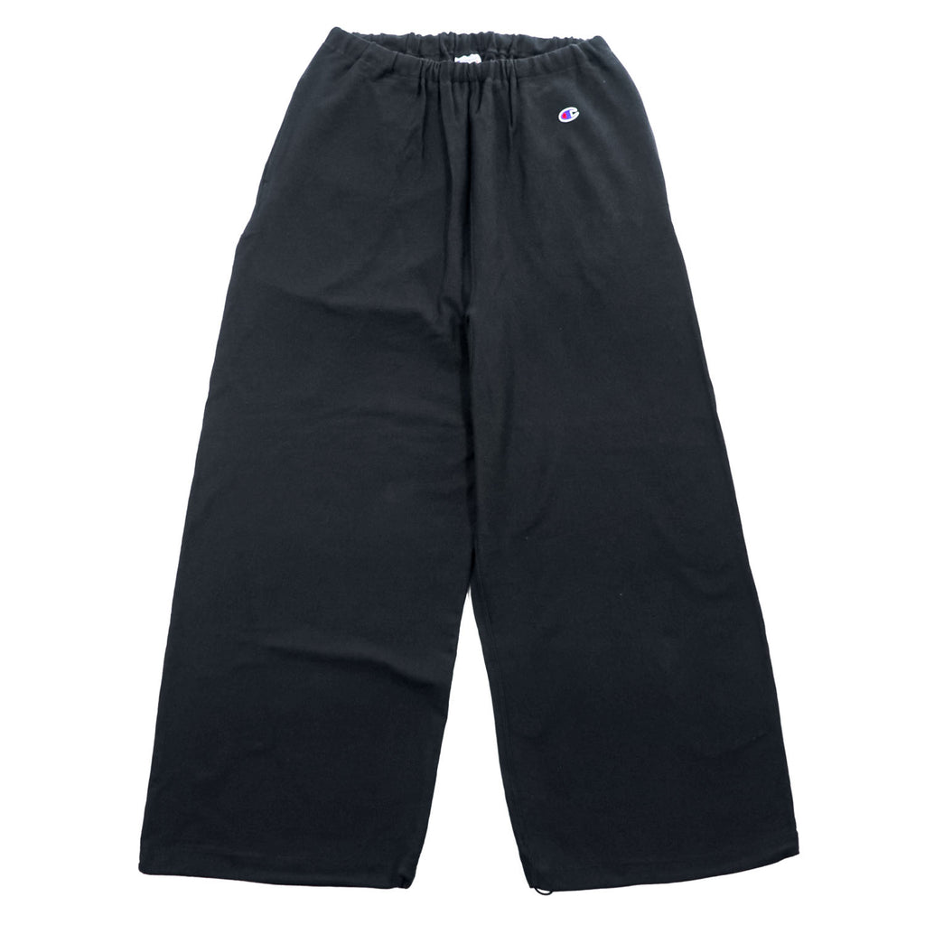Champion ワイド スウェットパンツ S ブラック ドローコード REVERSE WEAVE リバースウィーブ C8-B209