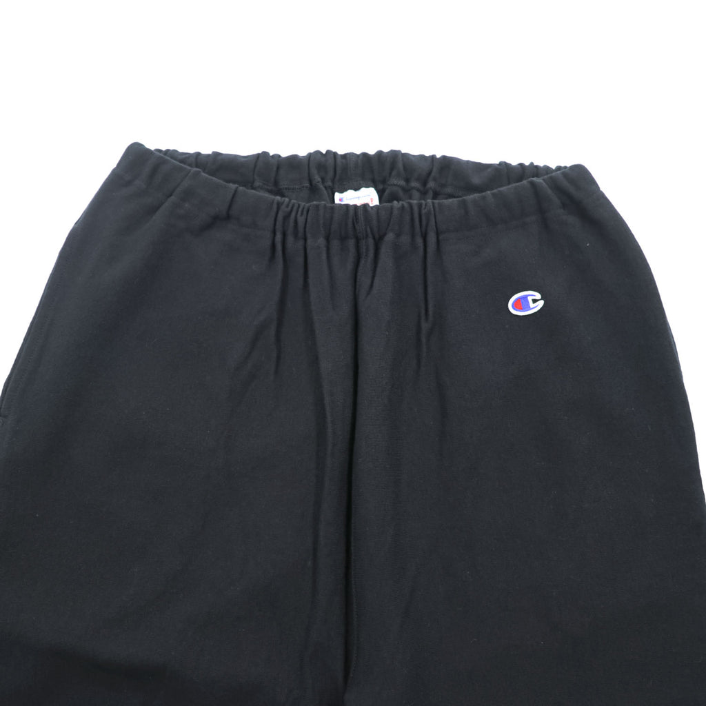 Champion ワイド スウェットパンツ S ブラック ドローコード REVERSE WEAVE リバースウィーブ C8-B209
