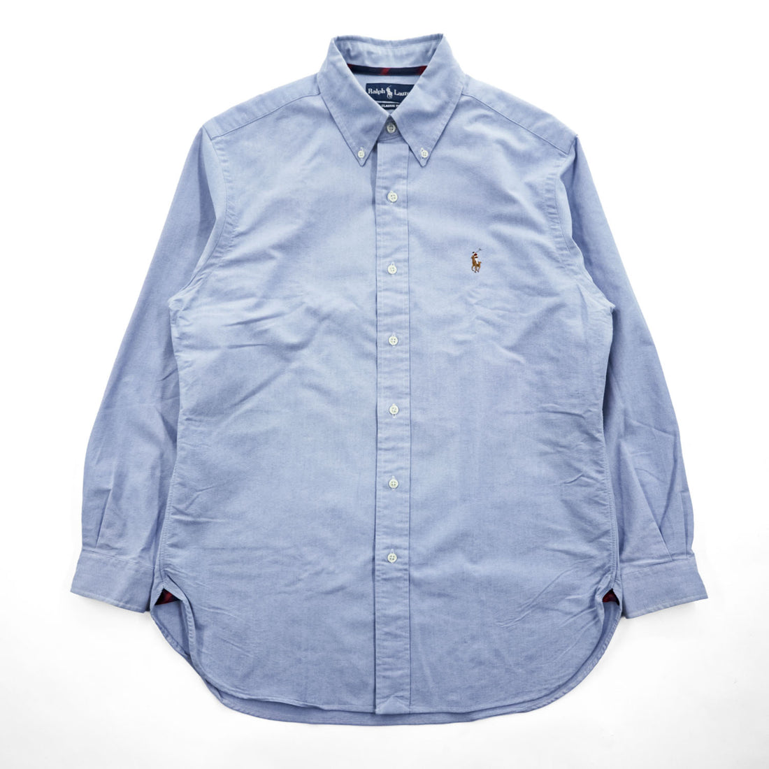 Polo Ralph Lauren 長袖  オックスフォードシャツ M ブルー  CLASSIC FIT ボタンダウン ポニー刺繍