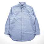Polo Ralph Lauren 長袖  オックスフォードシャツ M ブルー  CLASSIC FIT ボタンダウン ポニー刺繍