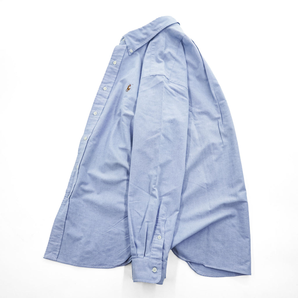 Polo Ralph Lauren 長袖  オックスフォードシャツ M ブルー  CLASSIC FIT ボタンダウン ポニー刺繍