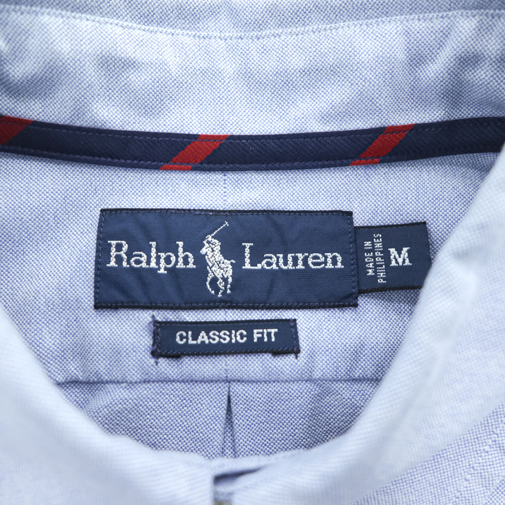 Polo Ralph Lauren 長袖  オックスフォードシャツ M ブルー  CLASSIC FIT ボタンダウン ポニー刺繍