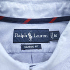 Polo Ralph Lauren 長袖  オックスフォードシャツ M ブルー  CLASSIC FIT ボタンダウン ポニー刺繍