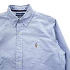 Polo Ralph Lauren 長袖  オックスフォードシャツ M ブルー  CLASSIC FIT ボタンダウン ポニー刺繍