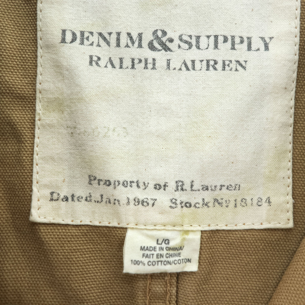DENIM & SUPPLY RALPH LAUREN テーラードベスト ジレ L キャンバス シンチバック コットン