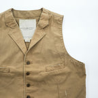 DENIM & SUPPLY RALPH LAUREN テーラードベスト ジレ L キャンバス シンチバック コットン