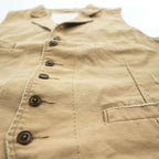 DENIM & SUPPLY RALPH LAUREN テーラードベスト ジレ L キャンバス シンチバック コットン