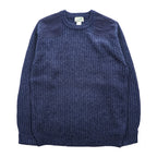 L.L.Bean コマンドセーター メリノラムウール L ネイビー エルボーパッチ 228194