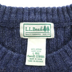L.L.Bean コマンドセーター メリノラムウール L ネイビー エルボーパッチ 228194