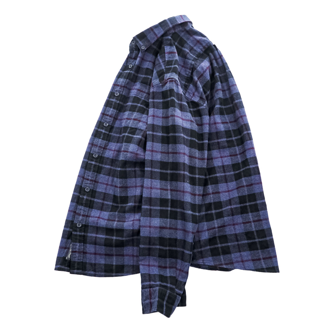 Eddie Bauer 長袖 チェックシャツ M ネイビー RELAXED FIT ボタンダウン