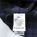 Eddie Bauer 長袖 チェックシャツ M ネイビー RELAXED FIT ボタンダウン