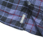 Eddie Bauer 長袖 チェックシャツ M ネイビー RELAXED FIT ボタンダウン