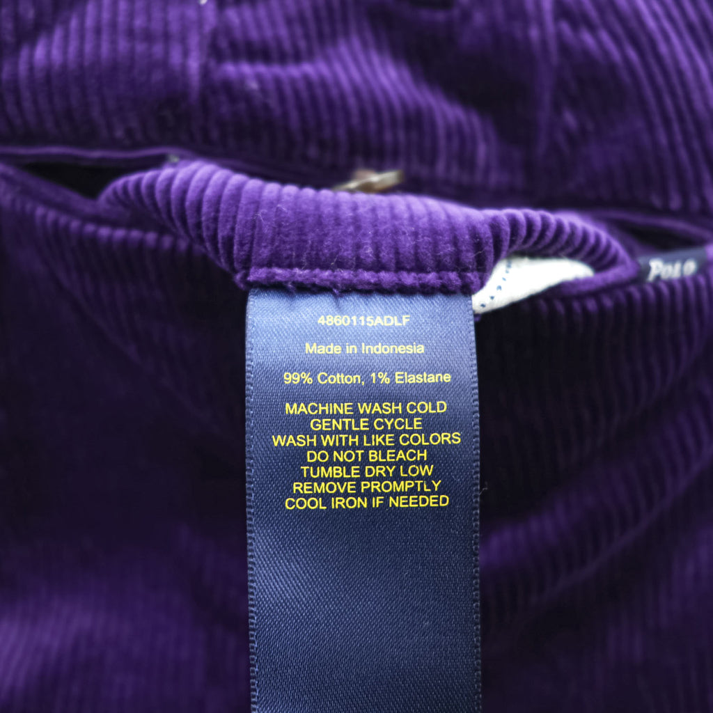 Polo Ralph Lauren コーデュロイ パンツ スラックス M パープル SLIM FIT