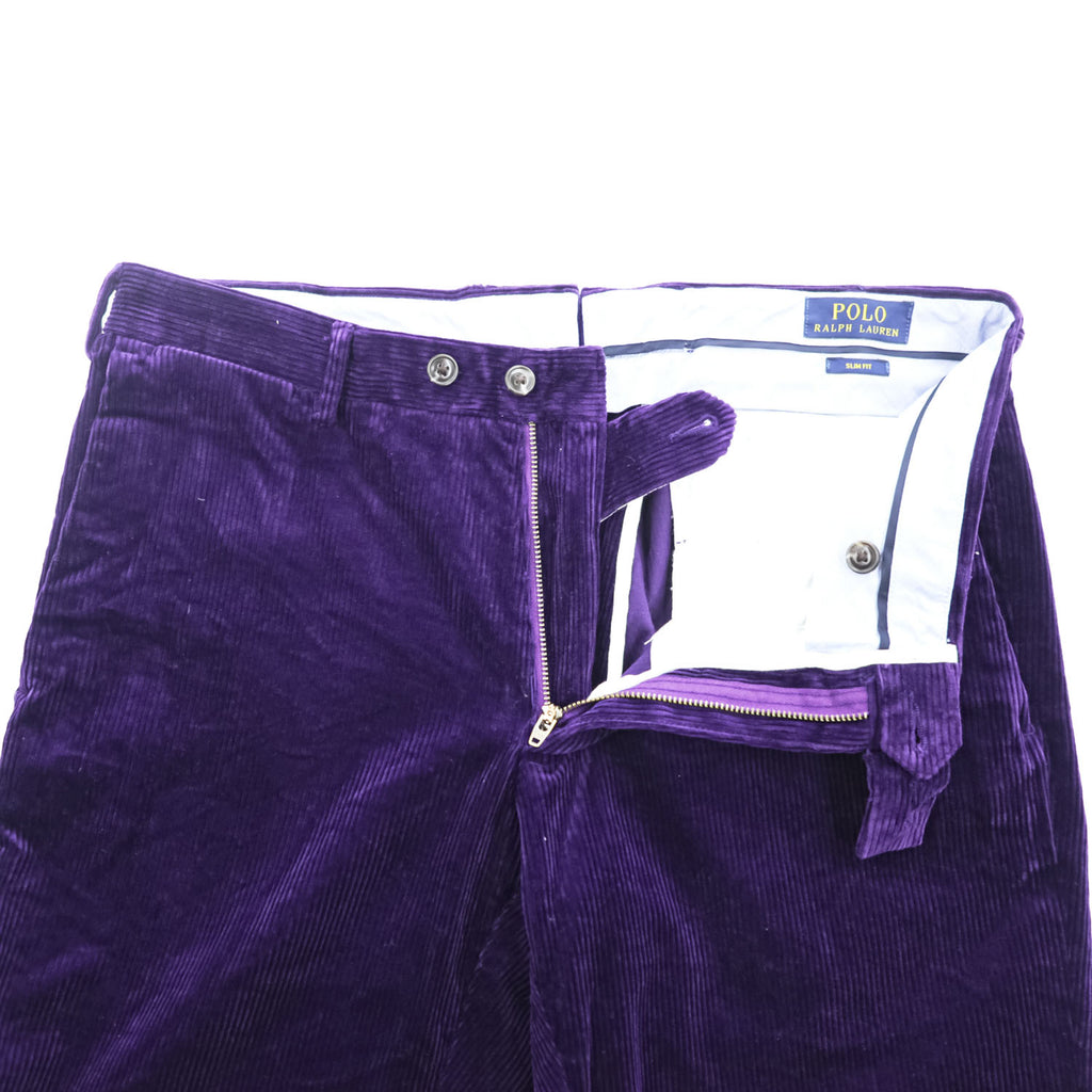 Polo Ralph Lauren コーデュロイ パンツ スラックス M パープル SLIM FIT