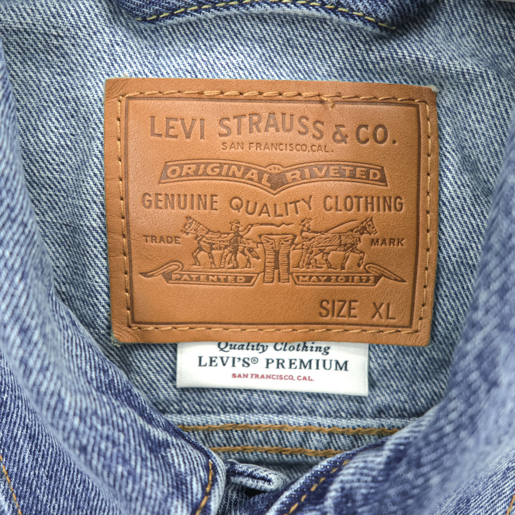 Levi's 3rdタイプ デニムトラッカージャケット SKYLINE Gジャン XL ウォッシュド ブルー ユーズド加工 PREMIUM 72334-0574