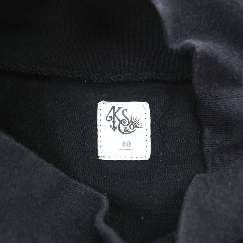 KAPTAIN SUNSHINE 日本製 モックネック カットソー 長袖 ロングスリーブ Tシャツ L ブラック ハイネック KS20FCS11