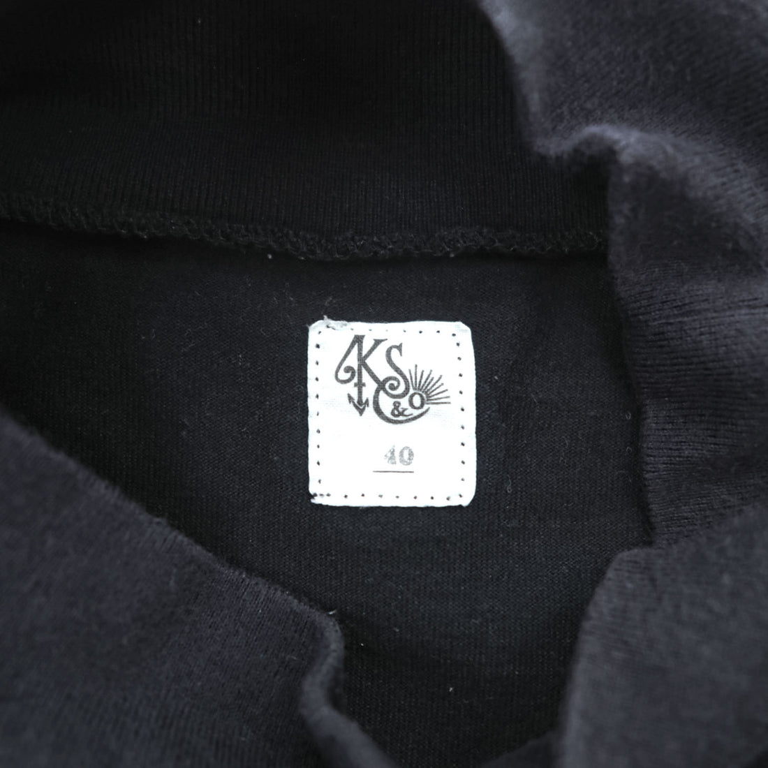 KAPTAIN SUNSHINE 日本製 モックネック カットソー 長袖 ロングスリーブ Tシャツ L ブラック ハイネック KS20FCS11