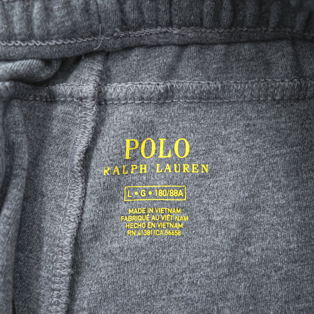 Polo Ralph Lauren サイドライン スウェットパンツ L グレー 裾ジップ スリット テーパード ポニー刺繍