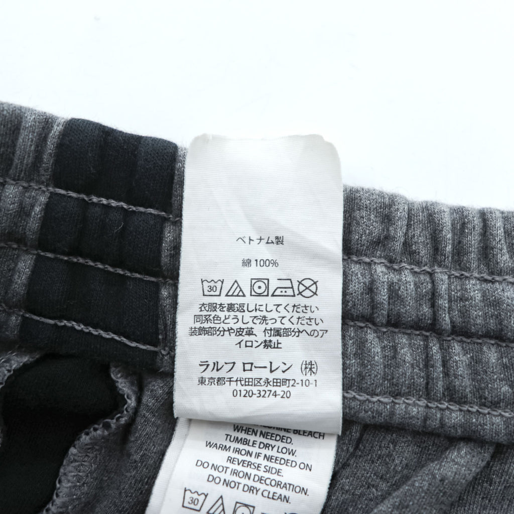 Polo Ralph Lauren サイドライン スウェットパンツ L グレー 裾ジップ スリット テーパード ポニー刺繍