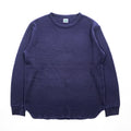 DENIME サーマル ワッフル カットソー 長袖 ロングスリーブ Tシャツ ロンT L ネイビー DRY STUFF  ラウンドカット